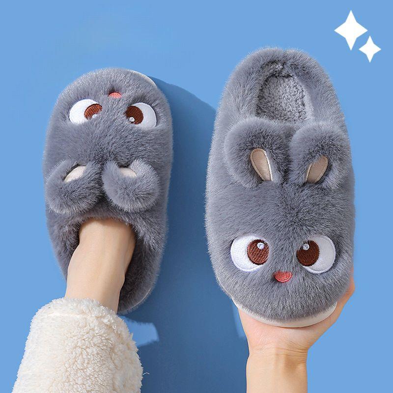 پاپوش خز خرگوشی رنگ طوسی کد 21009