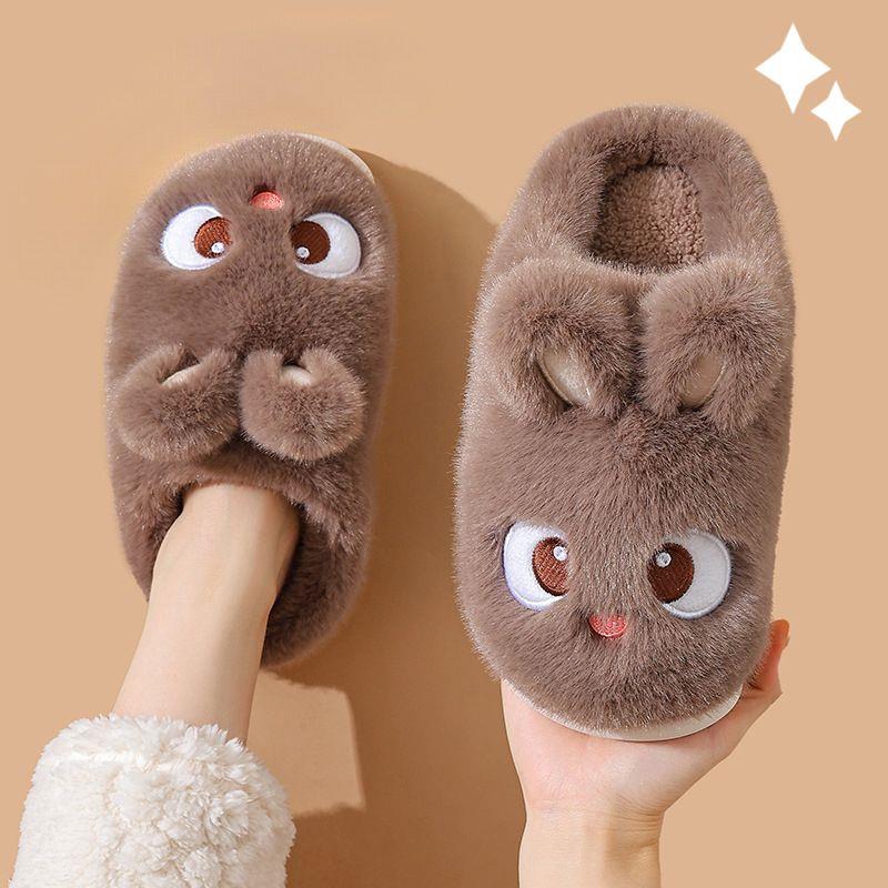 پاپوش خز خرگوشی رنگ قهوه ای کد 21010