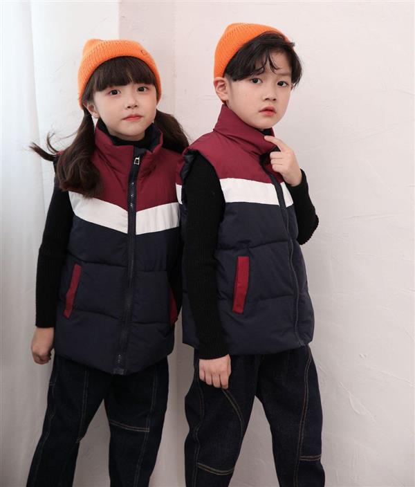 پافر فشن ضخیم ضداب  دو جیب رنگبندی زرشکی پایین سورمه ای   کد 21013