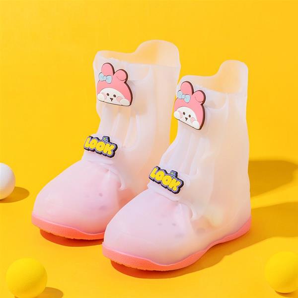 کاور کفش ضخیم سیلیکونی طرح خرگوش صورتی  کد 21037