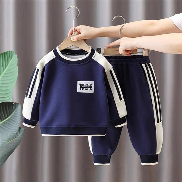 ست دورس و شلوار طرح TREND رنگ سورمه ای کد 21039