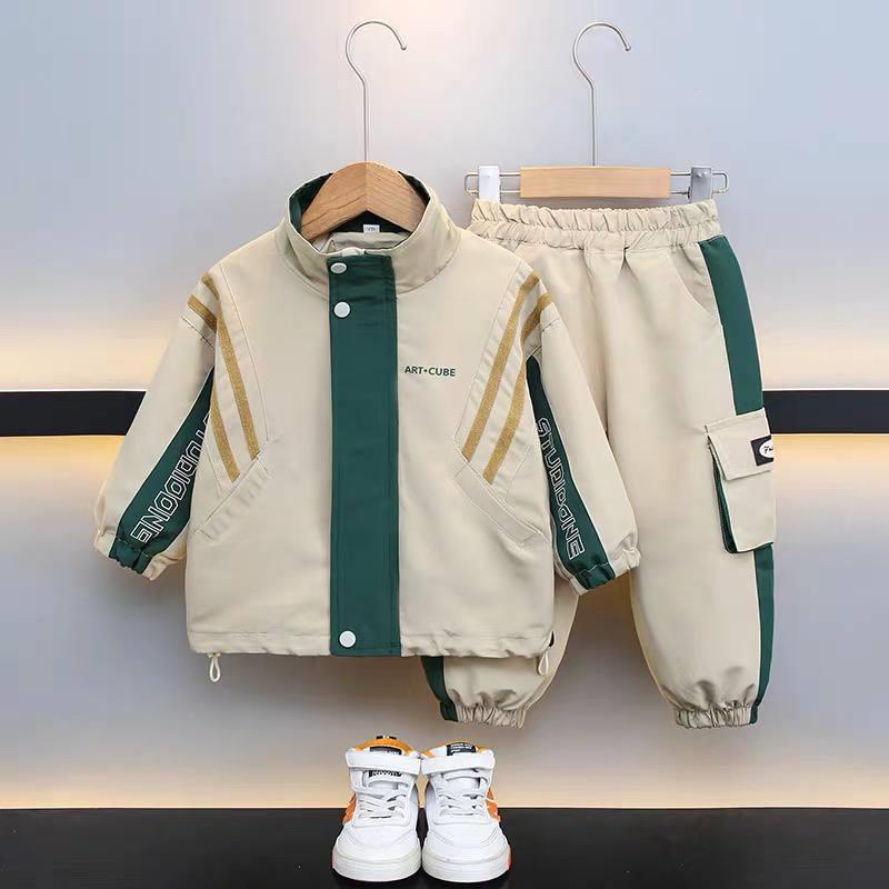 ست سویشرت و شلوار ضداب  فشن طرح ART_CUBE رنگ کرم کد 21044