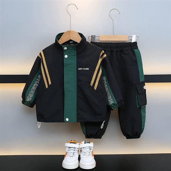 ست سویشرت و شلوار ضداب  فشن طرح ART_CUBE رنگ مشکی کد 21045