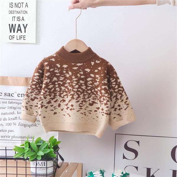 بلوز بافت ابر و بادی اسپرت کرم و قهوه ای کد 21063