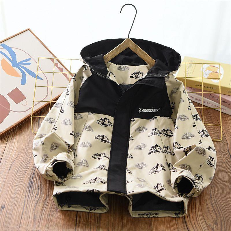 کاپشن ضداب داخل لاینردار طرح DUTDOORS رنگ مشکی و کرم کد 21073