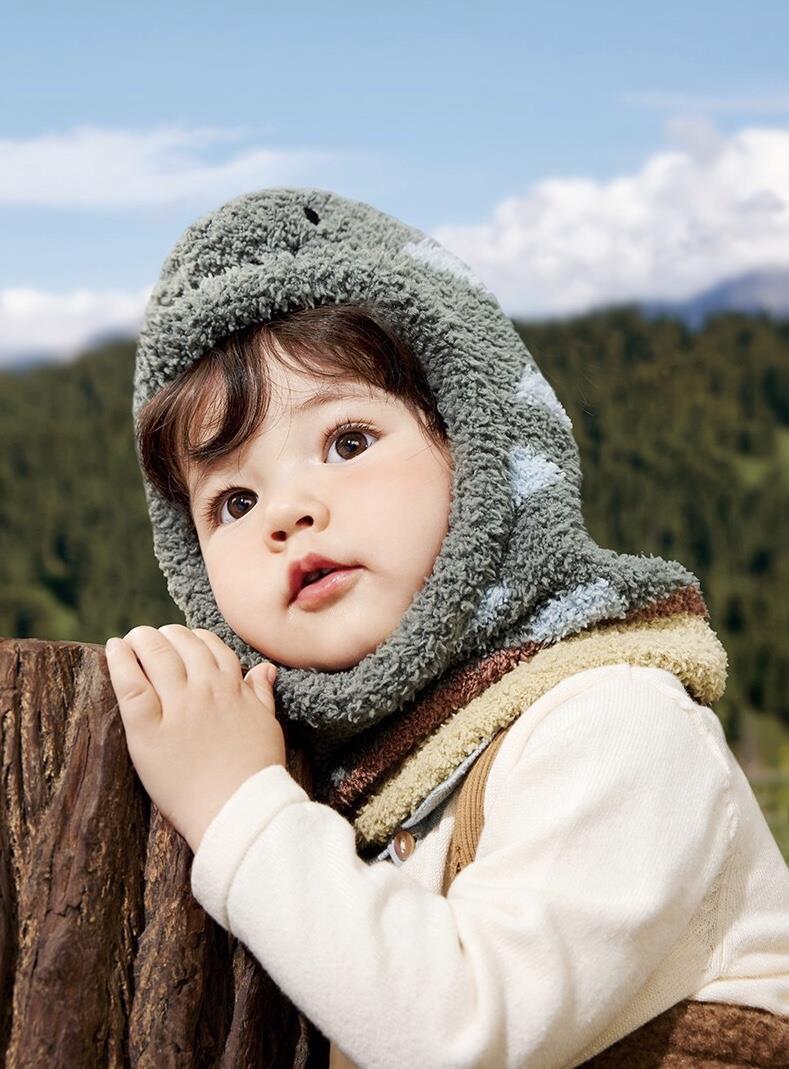 کلاه حوله ای ضخیم طرح دایناسور دم برجسته سبز کد 21091