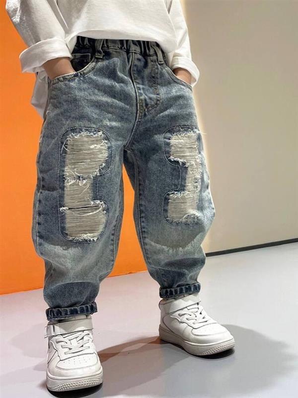 شلوار جین زاپدار فشن رنگ ابی کمرنگ کد 21163