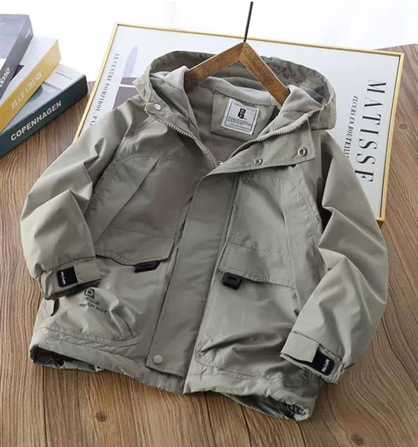 بارونی ضد اب ضخیم داخل لاینردار طرح DUFOUR FASHION BOY رنگ سبز  کد 21167