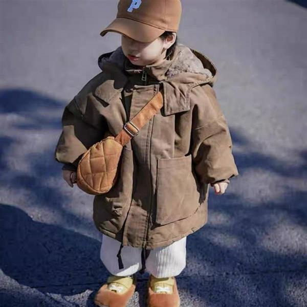 کاپشن کلاهدار ضداب ضخیم داخل خز SPORT رنگ قهوه ای کد 21180