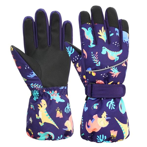 دستکش ضداب داخل لاینردار ضخیم دایناسوری رنگ سورمه ای کد 21198