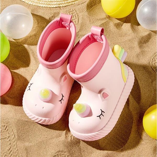 رین بوت یونیکورن شاخ برجسته رنگ صورتی کد 21260