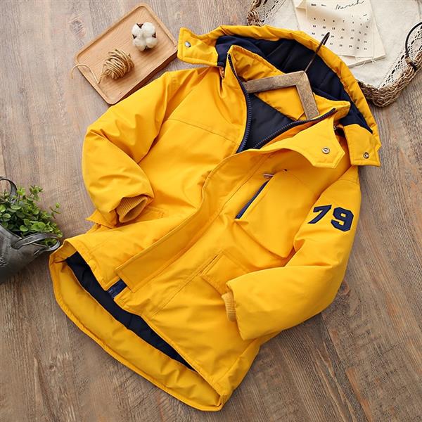 کاپشن ضخیم sport  طرح seventy eight رنگ زرد کد 21383