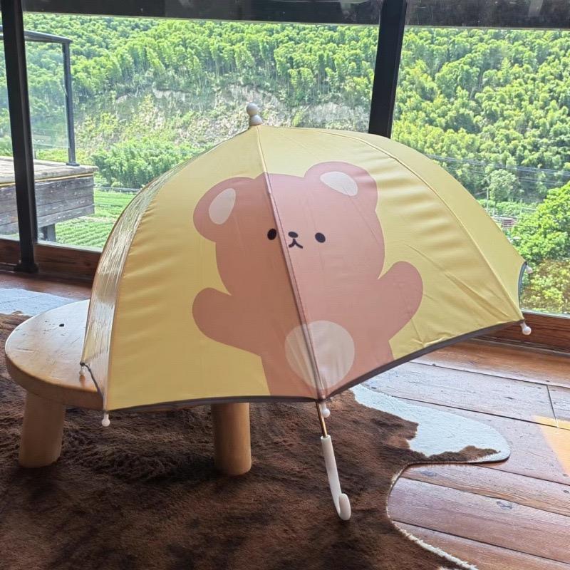 چتر خرسی وسط شفاف شیشه ای  رنگ زرد کد 21409