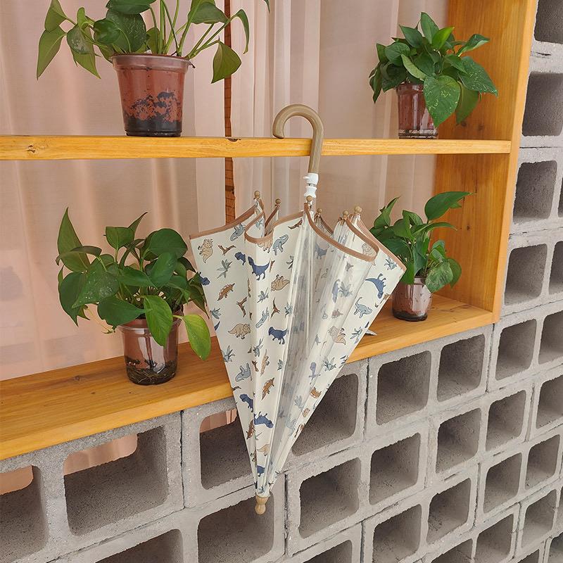 چتر دایناسوری وسط شفاف شیشه ای  رنگ شیری  کد 21410