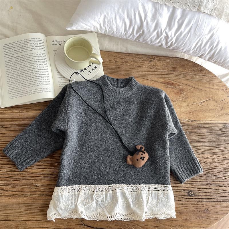 تونیک طوسی تیره ضخیم پایین نوار خامه دوزی شیری کد 21421