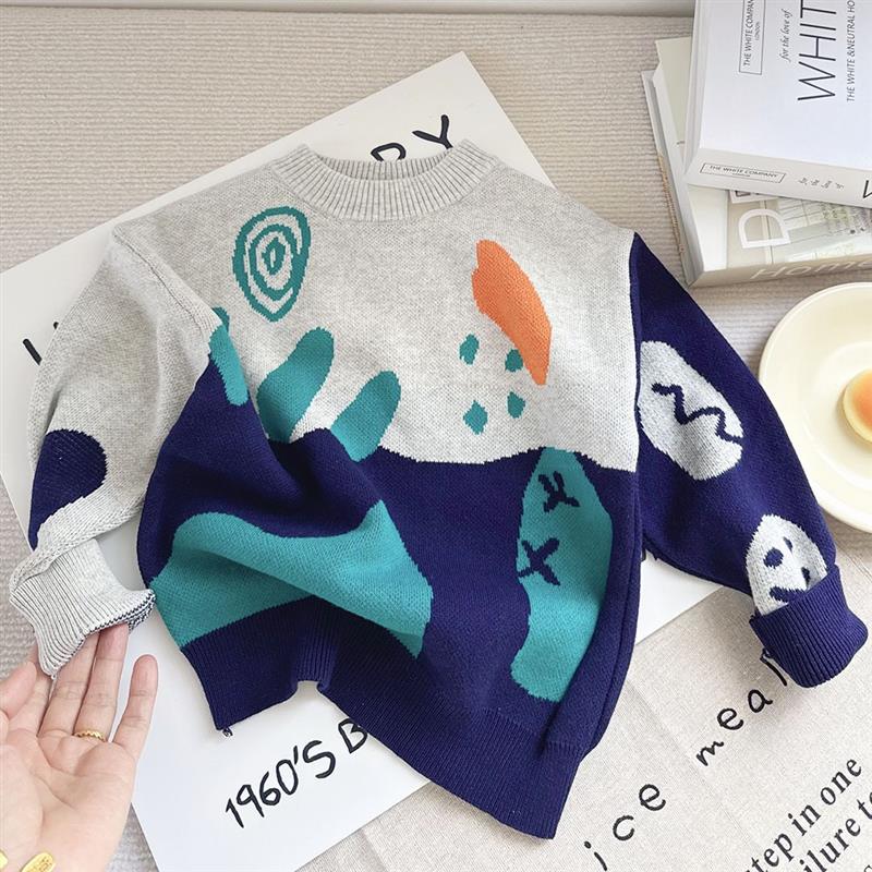 بافت طرح Deformed emoticons رنگ طوسی و سورمه ای کد 21481