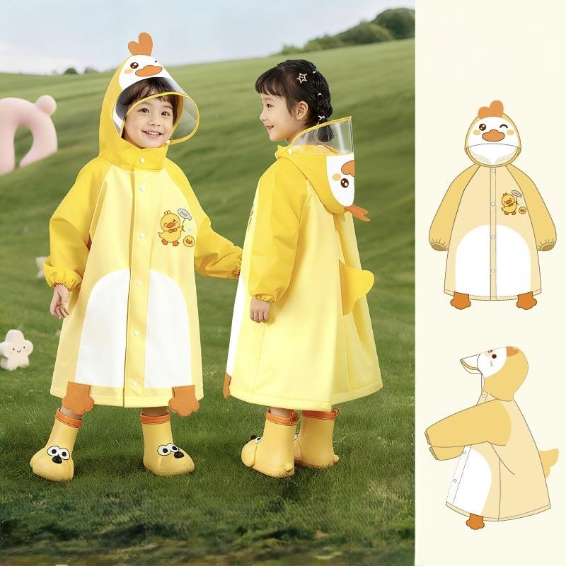 ست ساک و  بارونی بلند کلاه نقابدار  جوجه رنگ زرد کد 21485