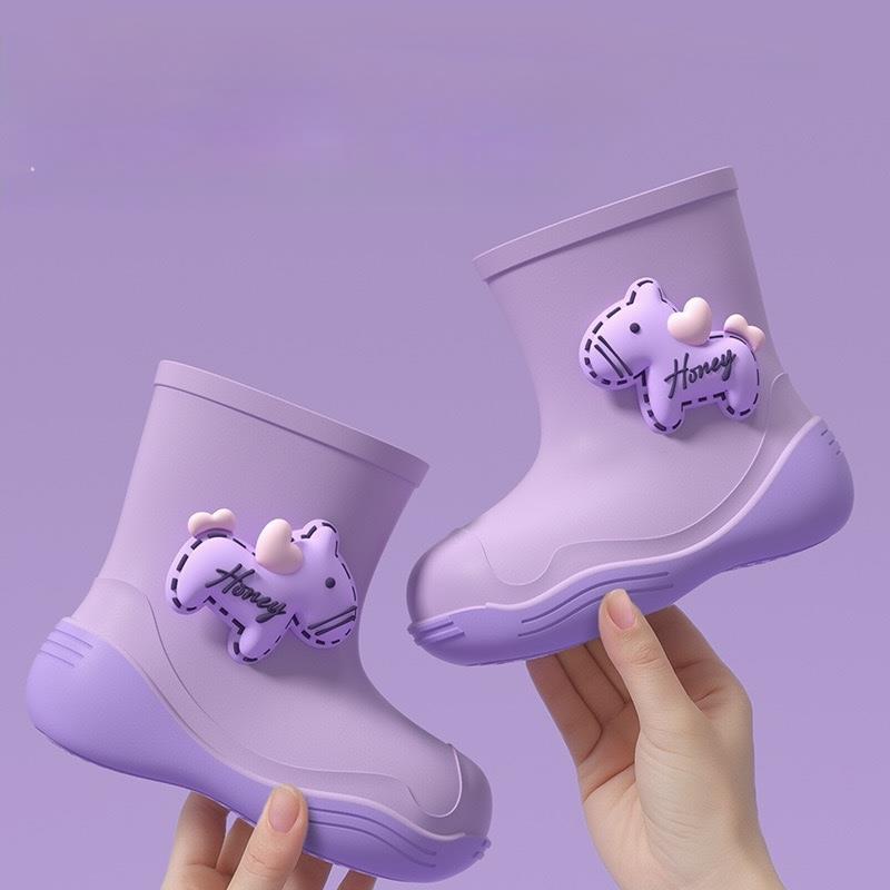 رین بوت بغل یونیکورن برجسته رنگ یاسی کد 21521