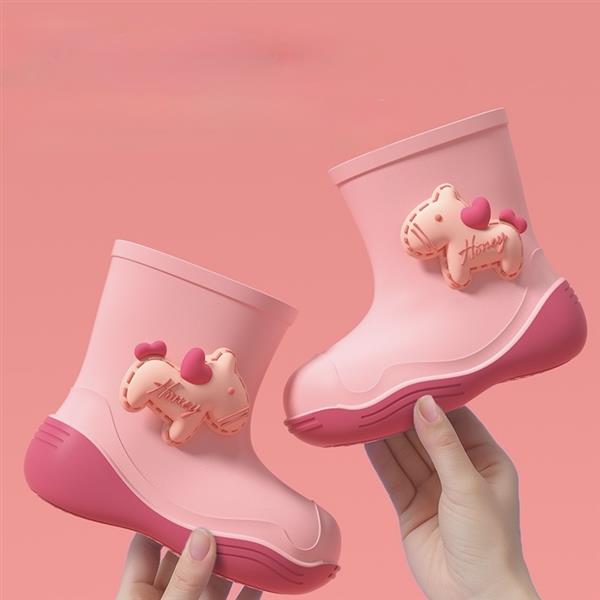 رین بوت بغل یونیکورن برجسته رنگ صورتی کد 21524