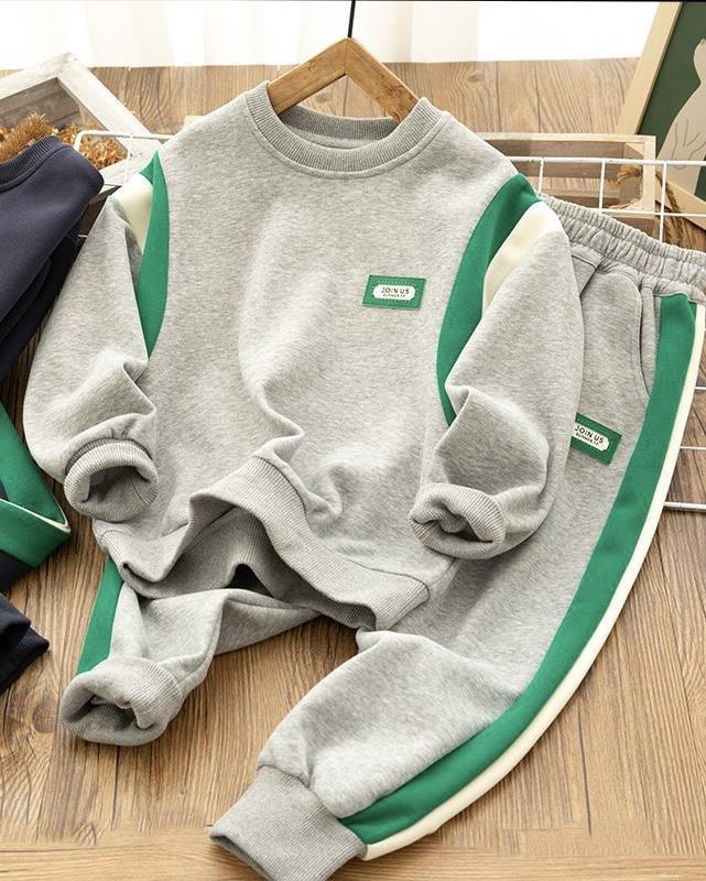 ست دورس و شلوار طرح JOIN US رنگ طوسی کد 21537