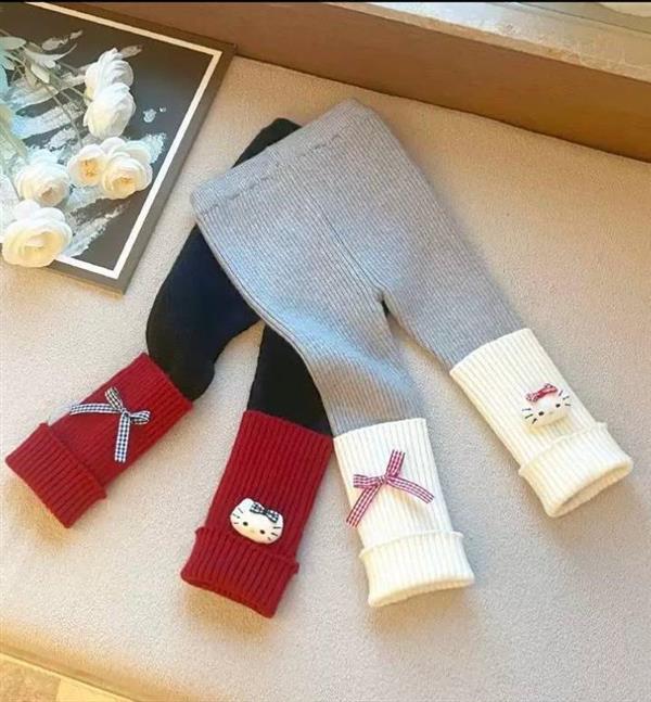 لگ طوسی پایین گت طرح عروسک کیتی برجسته کد 21581