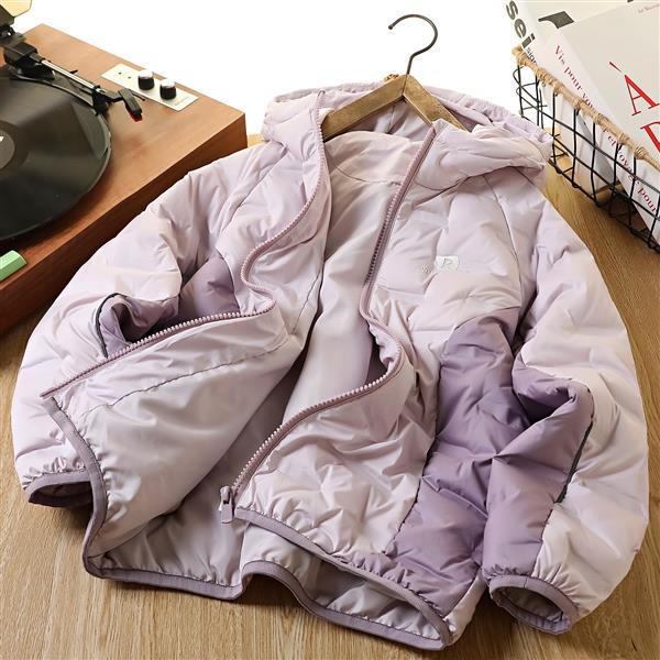 کاپشن ضداب کلاهدار طرح TAROSUGA رنگ یاسی و بنفش کد 21585