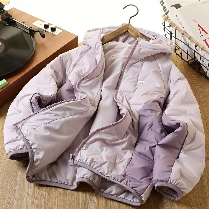 کاپشن ضداب کلاهدار طرح TAROSUGA رنگ یاسی و بنفش کد 21585