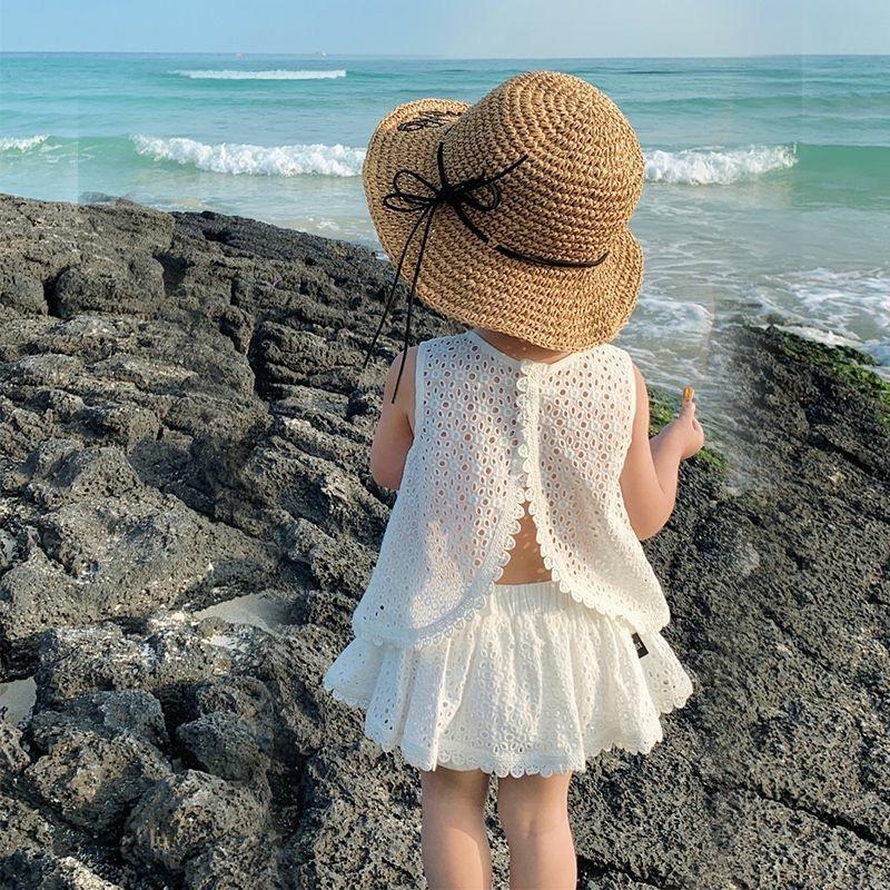 ست تاپ پشت باز و دامن خامه دوزی عروسکی رنگ سفید کد 21618