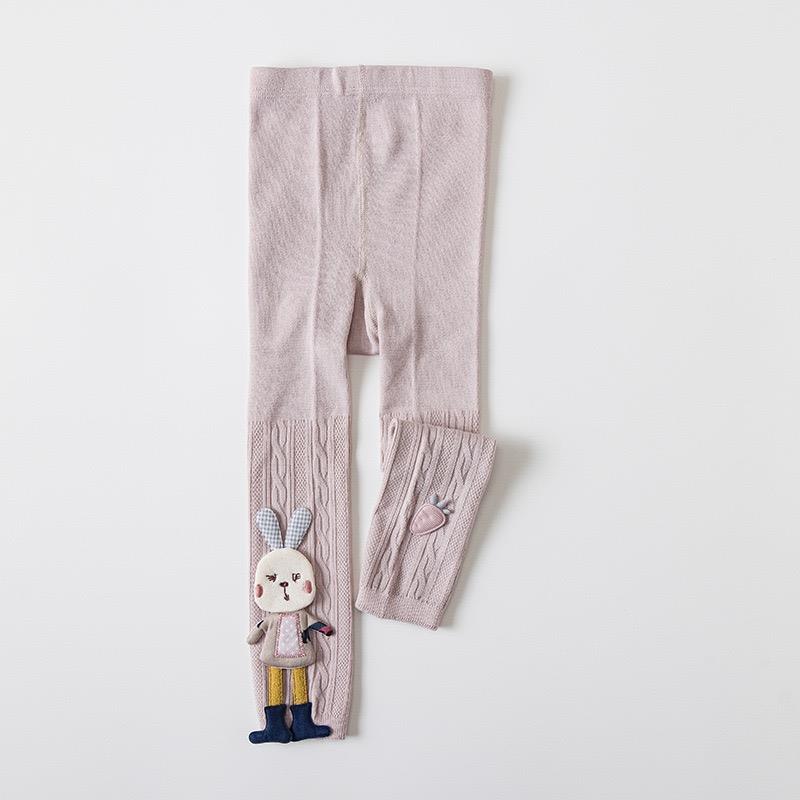 ساق کشمیر طرح خرگوش  برجسته رنگ صورتی کد 21669