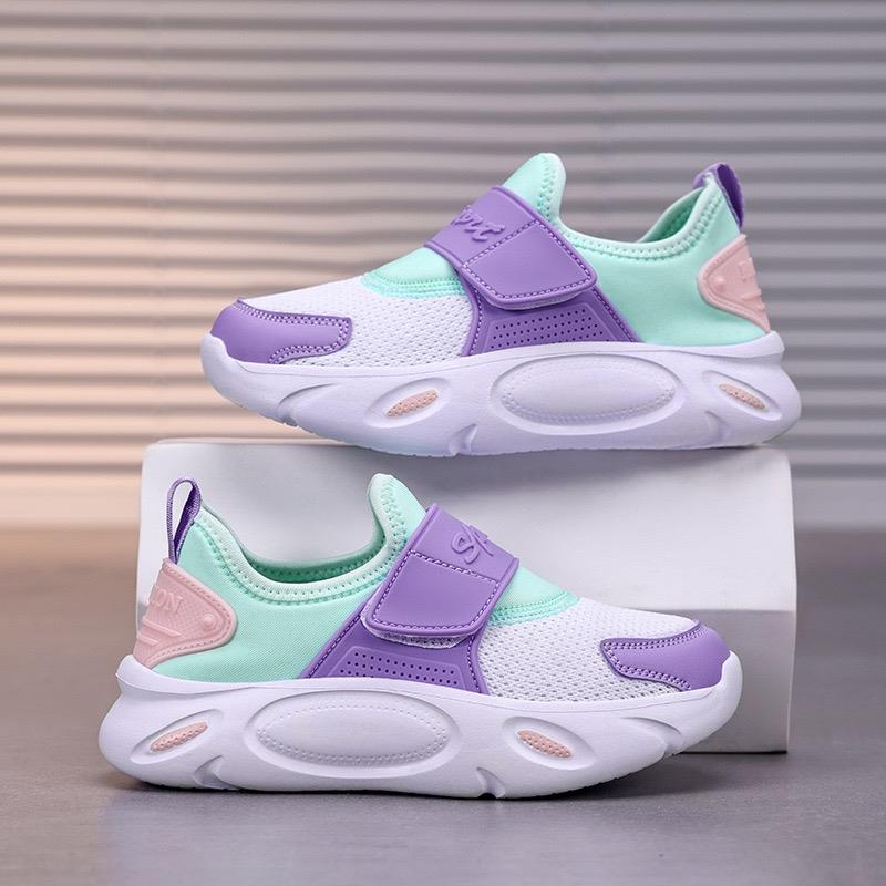 کتونی FASHION بند چسبی رنگ یاسی  کد 21713