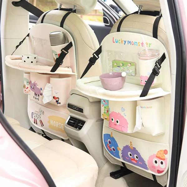 کیف ارگانایزر ماشین چرم ضداب چند منظوره میزشو طرح کارتونی جنس محکم کد 21800