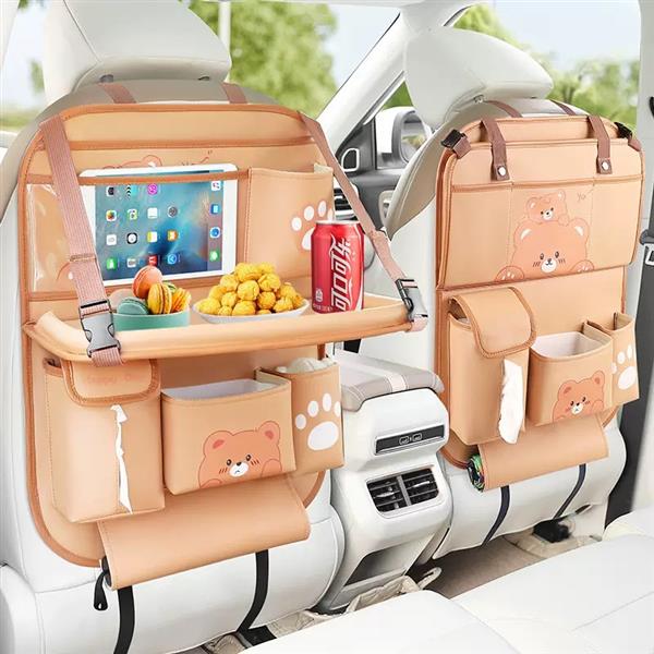 کیف ارگانایزر ماشین چرم ضداب چند منظوره میزشو طرح کارتونی جنس محکم کد 21853