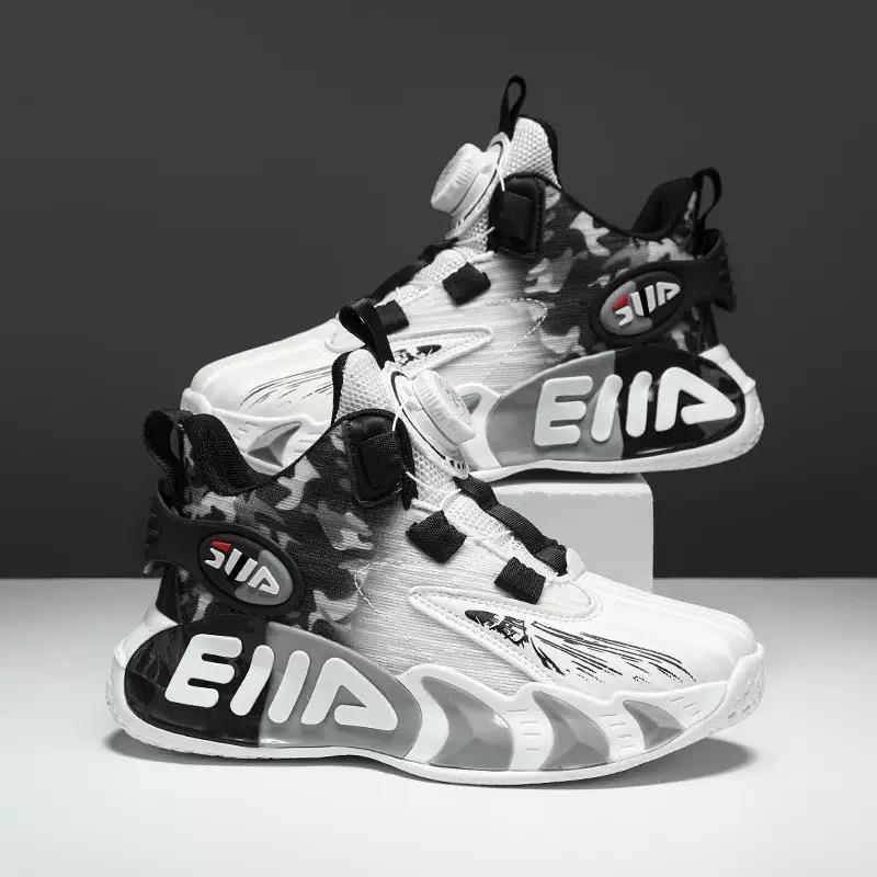 کتونی ساقدار فشن با دکمه تنظیم کننده بند طرح ELLA رنگ مشکی  کد 22074