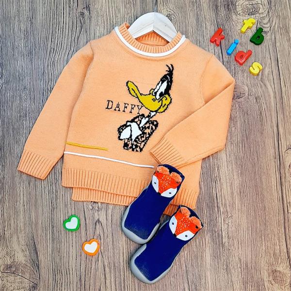 بافت طرح DAFFY رنگ نارنجی کد 6595